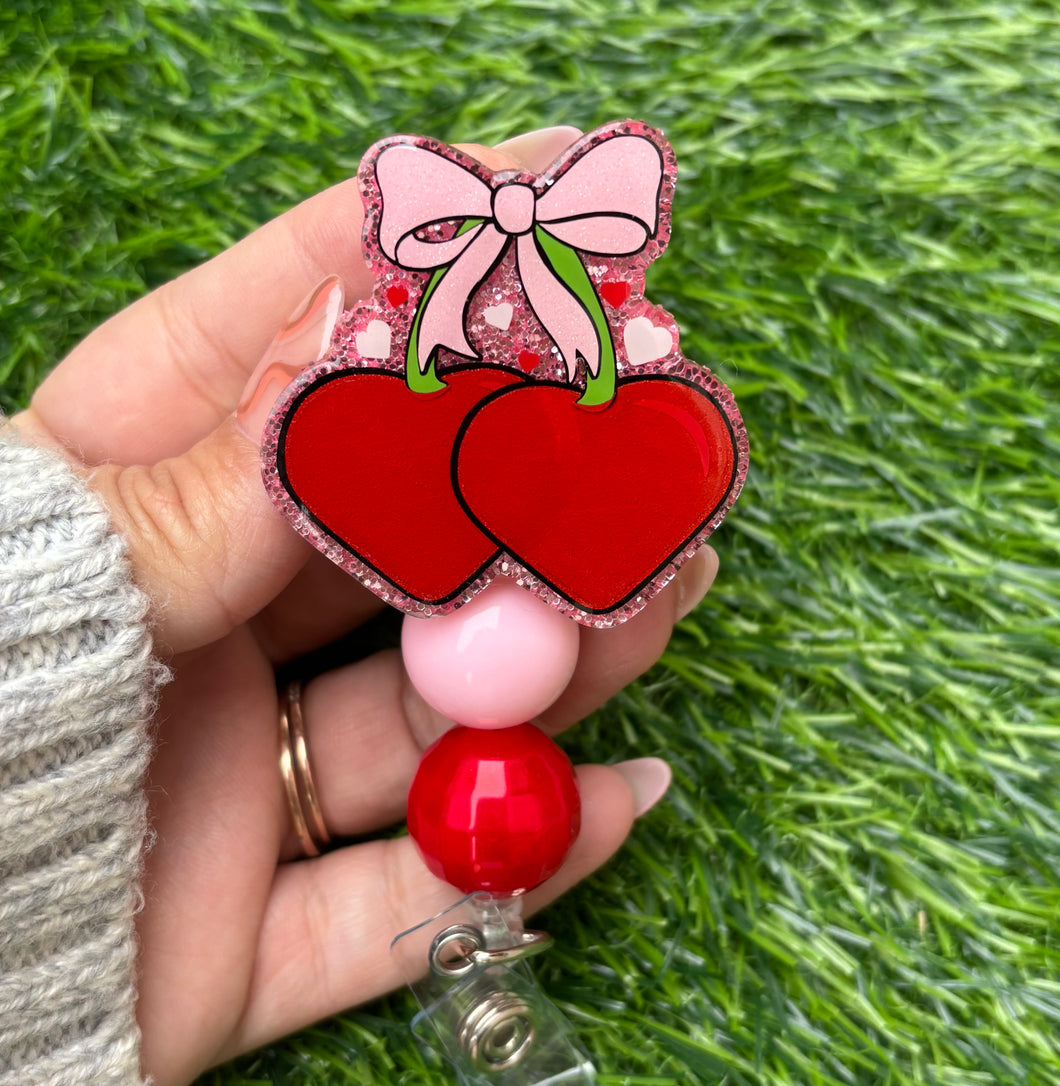 Cherry With Bow Badge Reel