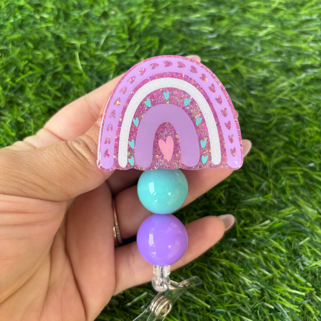 Purple Rainbow Badge Reel