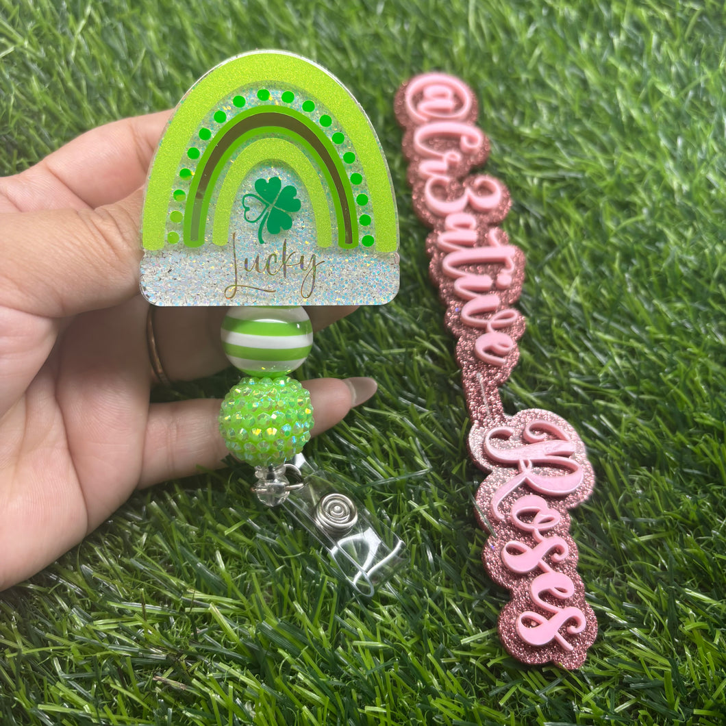 Lucky Rainbow Badge Reel