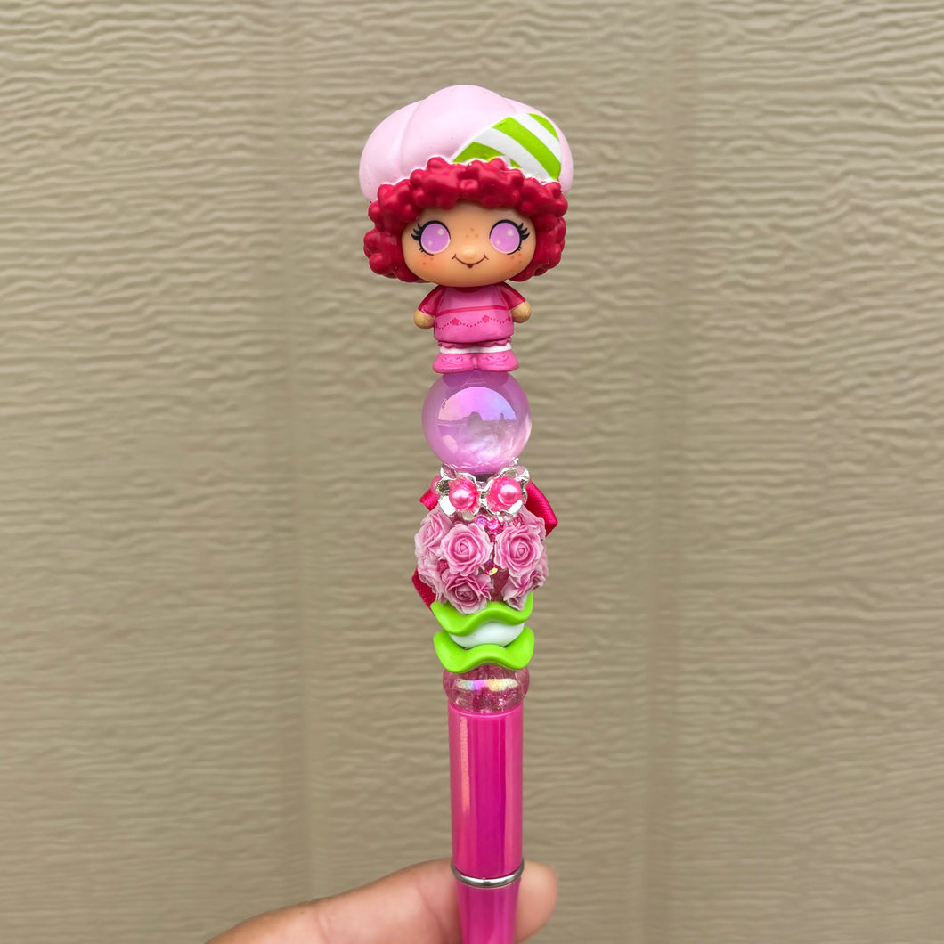 Rasberry Tart  Mini Beaded Pen