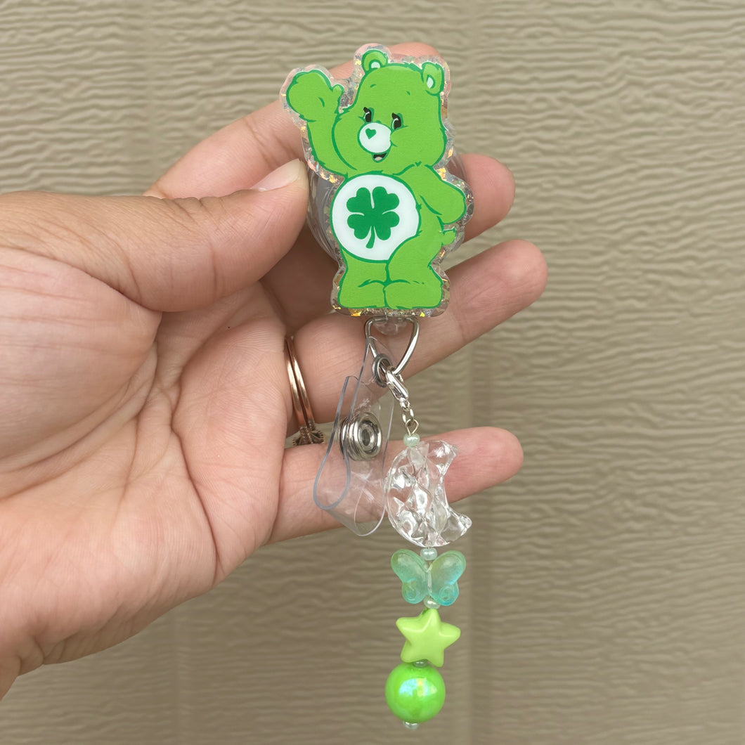Green CareBear Badge Reel